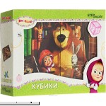 RusToyShop 12psc Plastic Cubes Masha and The Bear 4.8 x 3.2 x 1.6 inches Cartoon Puzzles Children Toys Favorite Cartoon Characters Collect Blocks  B079H2RNG2